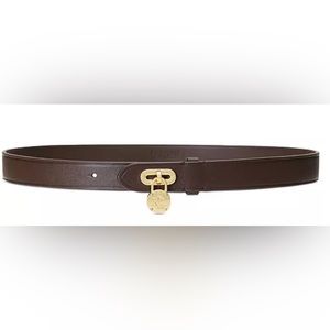 LAUREN RALPH LAUREN Women's Leather Padlock Belt